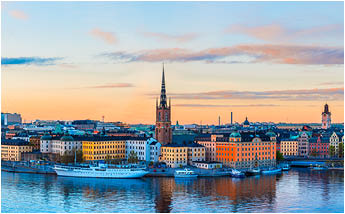 Panoramic view of Stockholm, Sweden.